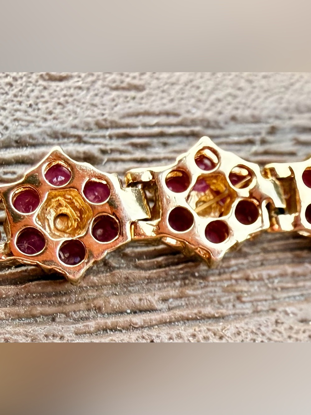 9 CTW AA Ruby & Diamond Bracelet 18K Gold Plated 7 Inch - Picture 7 of 12